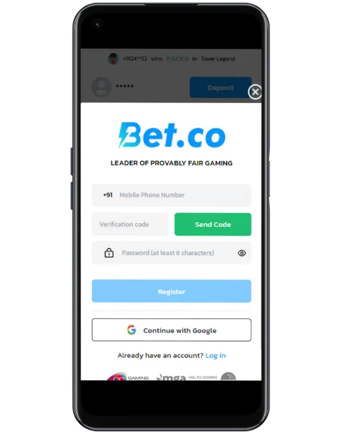 Betco Create an account